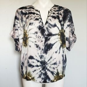 Young Fabulous & Broke Tie Dye Short Sleeve Blouse M